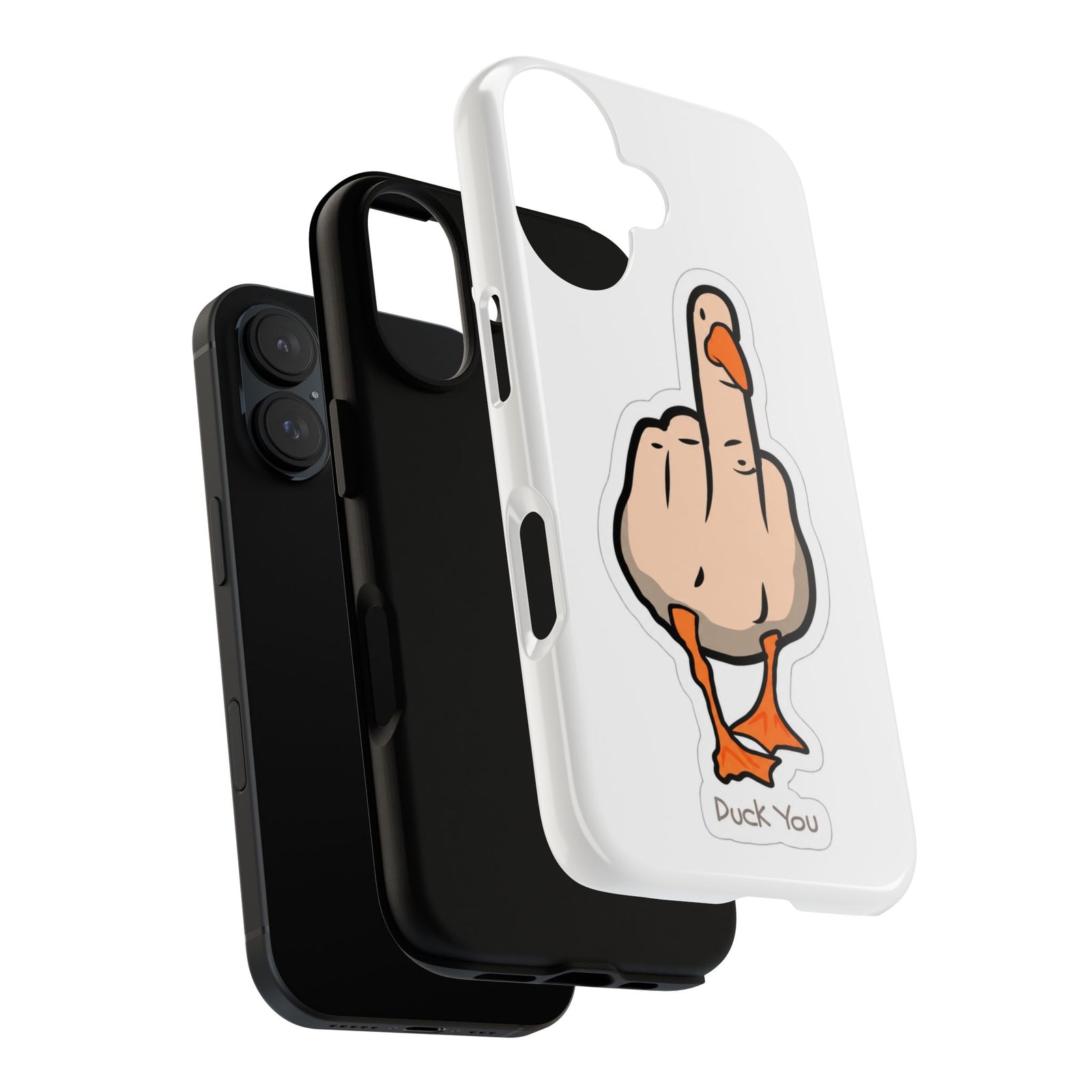 Phone Case — Humorous 'Duck You' Middle Finger Duck Design