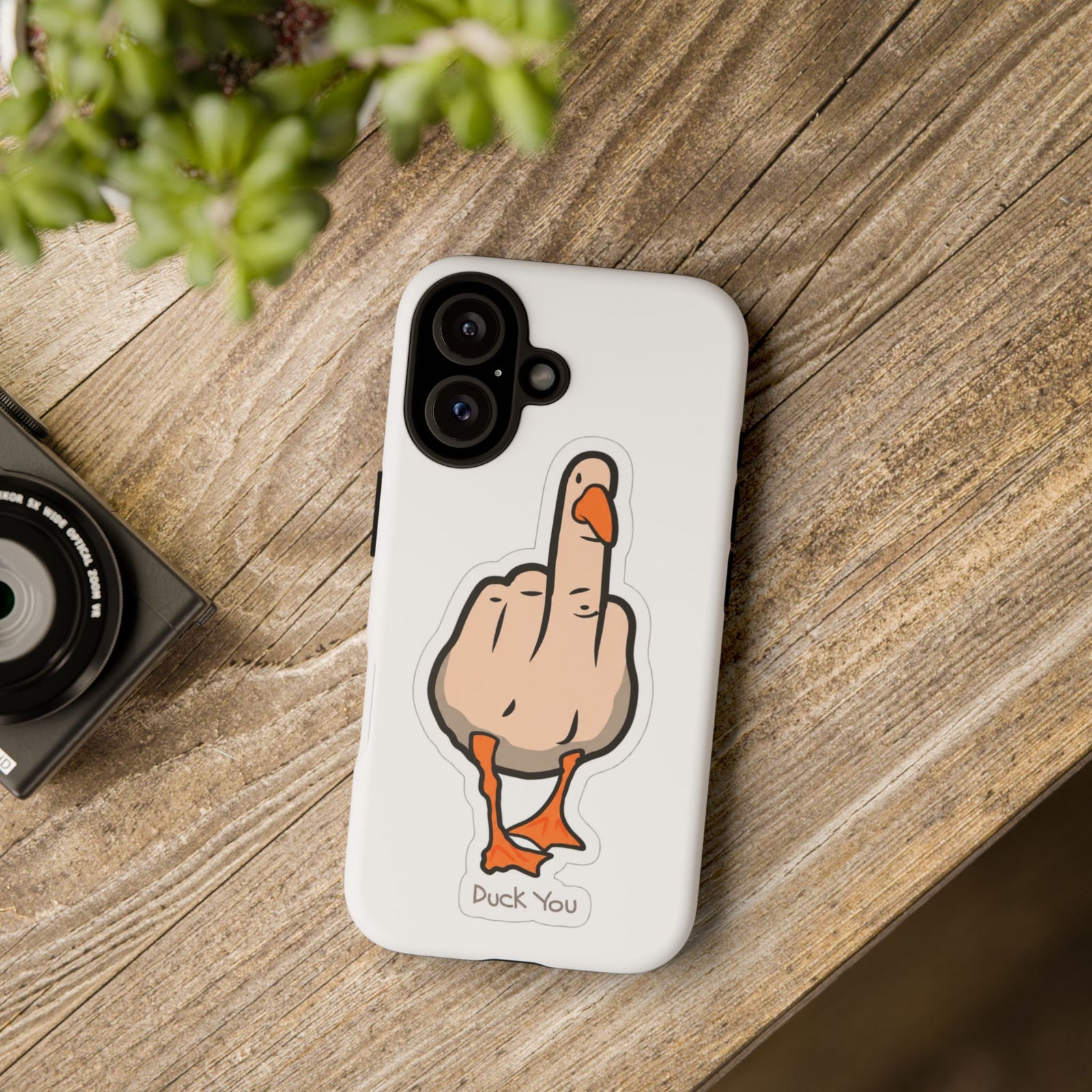 Phone Case — Humorous 'Duck You' Middle Finger Duck Design