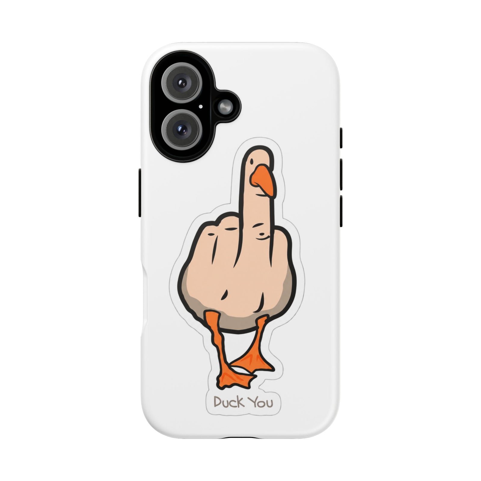 Phone Case — Humorous 'Duck You' Middle Finger Duck Design